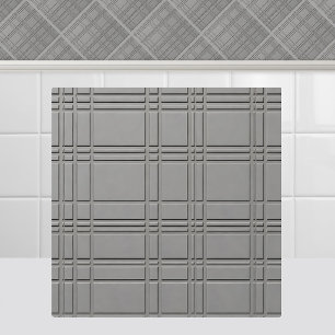 Asymmetric Industrial Titanium Linear Metal Grid Ceramic Tile