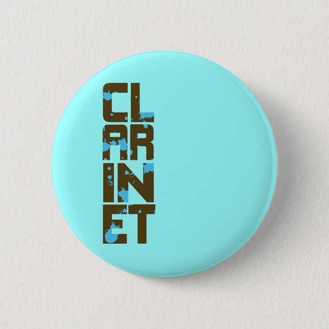 Asymmetrical Clarinet 6 Cm Round Badge (Front)