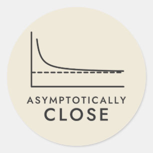 Asymptotically Close Calculus Graph Classic Round Sticker