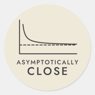 Asymptotically Close Calculus Graph Classic Round Sticker