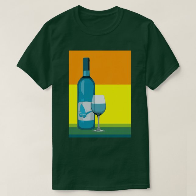 asyrum : pop wine glass and bottle T-Shirt (Design Front)