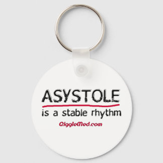 Asystole Medical Humour Keychain