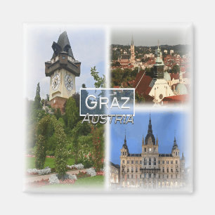 AT0022 Europe, Austria, Graz, Fridge Magnet