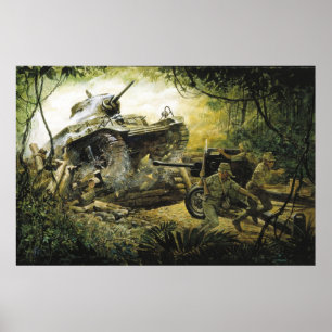 At a Roadblock on the Road to Bataan Don Millsap Poster