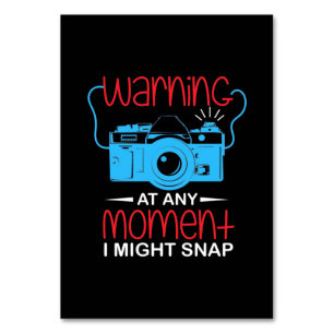 At Any Moment Photographer Might Snap Table Number