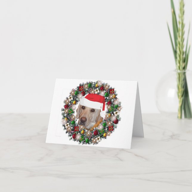 At Christmas - Labrador Retriever Holiday Card (Front)