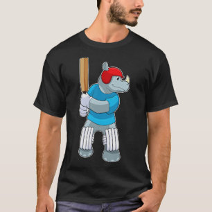 at Cricket with Cricket bat T-Shirt
