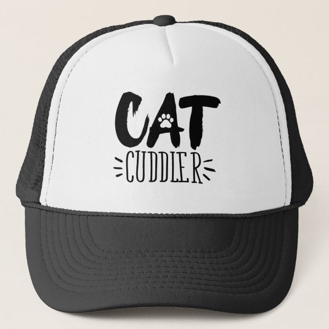 at Cuddler Happy Cuddler Aesthetic Cat Pictures  Trucker Hat (Front)