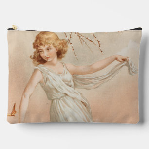 "At Easter Joy" - Vintage Print, L. Prang & Co. Accessory Pouch