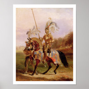 At Eglinton, Lord of the Tournament, 1840 (oil on Poster