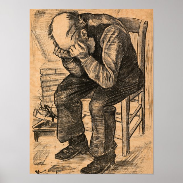 At Eternity's Gate, 1882 by Vincent van Gogh Poster (Front)