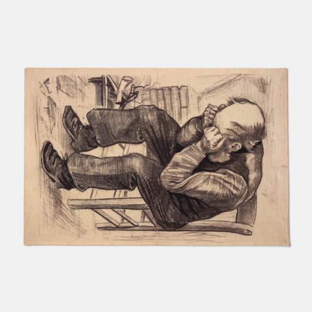 At Eternitys Gate - Van Gogh Floor Mat (Front)