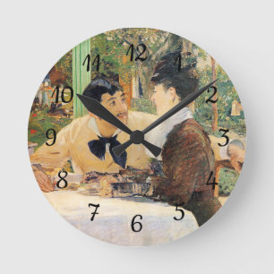 At Father Lathuille's Edouard Manet Round Clock