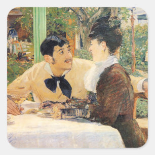 At Father Lathuille's Edouard Manet Square Sticker