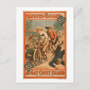 "At gay Coney Island" Musical Comedy Poster #1 Postcard
