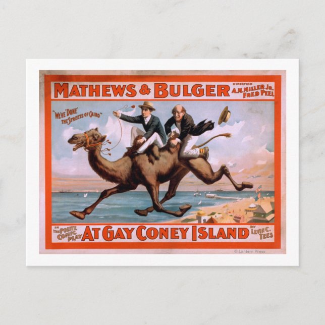 "At gay Coney Island" Musical Comedy Poster #4 Postcard (Front)