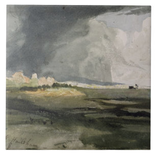 At Hailsham, Sussex: A Storm Approaching, 1821 (w/ Tile