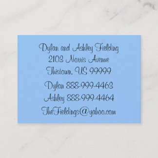 At Home Address Calling Card