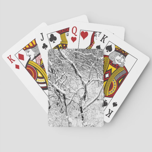 at home in snow playing cards (Back)