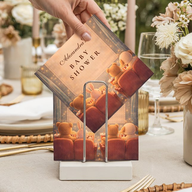 At Home Movie Night Baby Shower Napkin (Creator Uploaded)