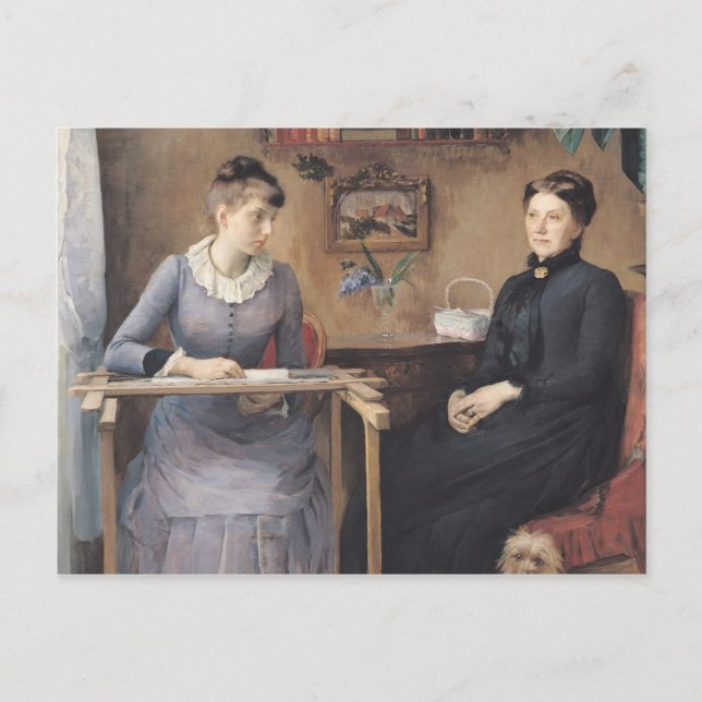 At Home or Intimacy, 1885 Postcard (Front)