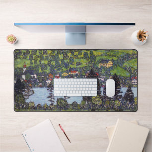 At Lake Atter, Gustav Klimt Desk Mat
