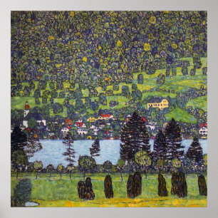 At Lake Atter, Gustav Klimt Poster