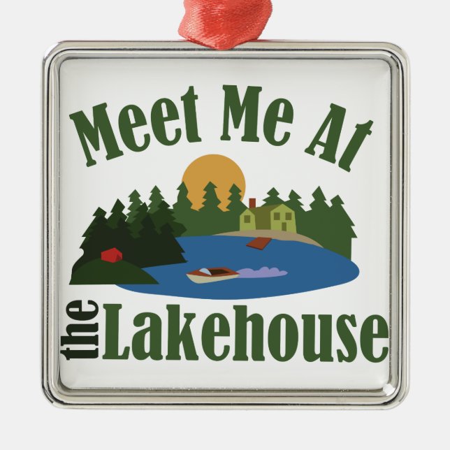 At Lake House Metal Ornament (Front)
