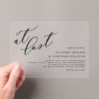 At Last Black Modern Calligraphy Wedding