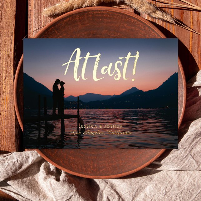 At Last Brushed Photo Save the Date (Creator Uploaded)