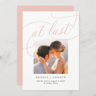 At Last Editable Colour Wedding Announcement