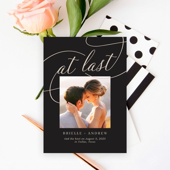 At Last Editable Colour Wedding Announcement (Creator Uploaded)