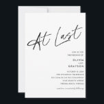 At Last Editable Modern Minimalist Wedding  Invitation<br><div class="desc">At Last Editable Modern Minimalist Wedding Invitation - invitation is part of a collection.</div>