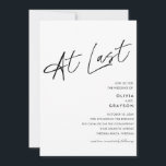 At Last Editable Modern Minimalist Wedding  Invitation<br><div class="desc">At Last Editable Modern Minimalist Wedding Invitation - invitation is part of a collection.</div>