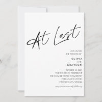 At Last Editable Modern Minimalist Wedding