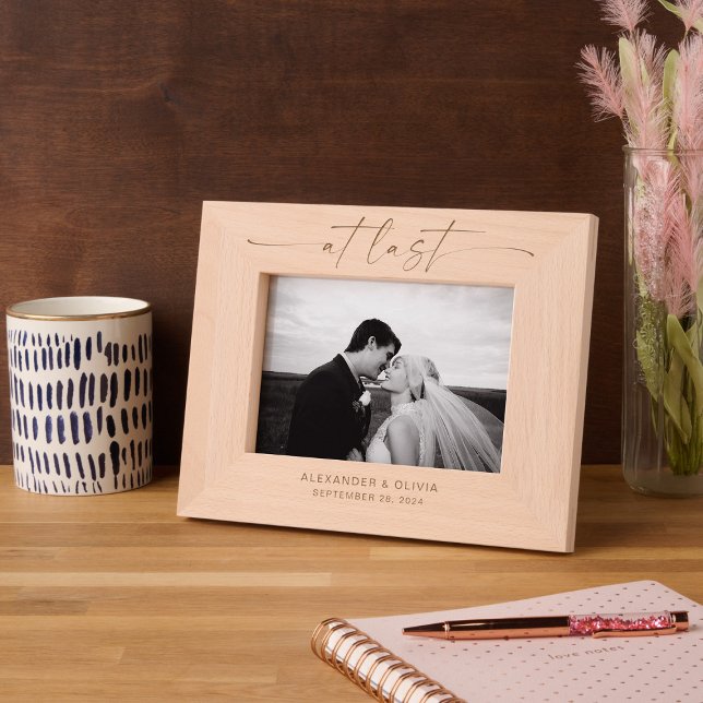 At Last Newlyweds Wedding Photo  Etched Frames (Creator Uploaded)
