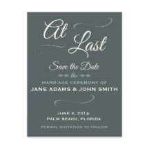 At Last Save The Date Postcard