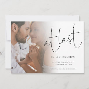 At Last Script Photo Engagement Announcement