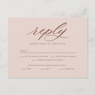 At Last Wedding RSVP Reply Response Card