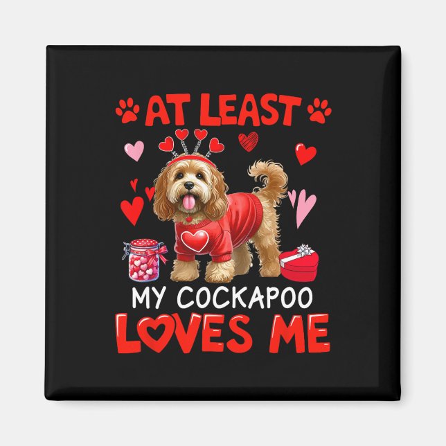 At Least My Apoo Loving Me Valentine's Single Owne Magnet (Front)