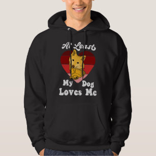 At Least My Dog Loves Me Dog Mum Dog Lover Pomeran Hoodie