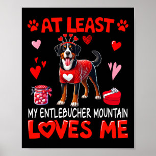 At Least My Entlebucher Mountain Loving Me Valenti Poster