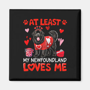 At Least My Newfoundland Loving Me Valentine's Sin Magnet