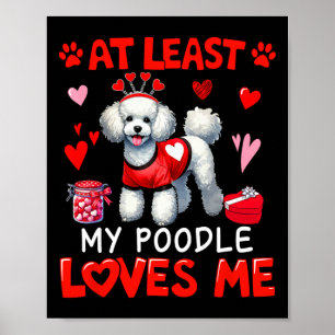At Least My Poodle Loving Me Valentine's Single Ow Poster