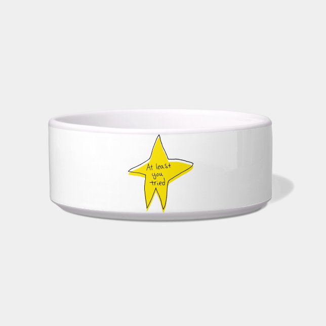 At Least You Tried - Yellow Star Bowl (Front)
