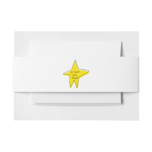 At Least You Tried - Yellow Star Invitation Belly Band