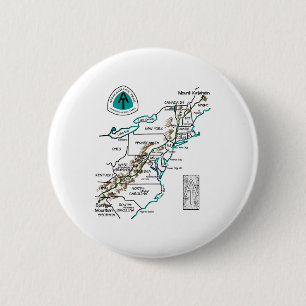 At Logo Appalachian Trail Hiking Map  6 Cm Round Badge