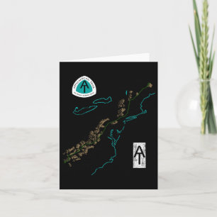 At Logo Appalachian Trail Hiking Map  Card