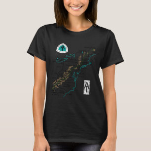 At Logo Appalachian Trail Hiking Map  T-Shirt