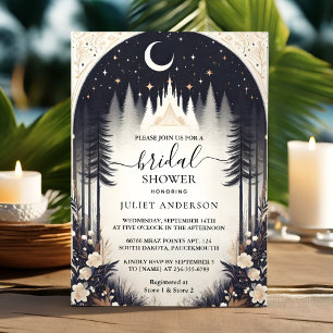 At Magical Dream Mystical Stars Moon Bridal Shower Invitation